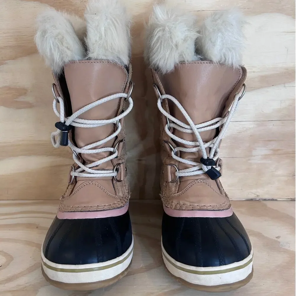 Sorel - Joan Of Arctic - Winter Boots -Brown/Black - Big Girl's - 4 - NY1966-246